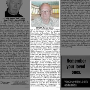 Obituary for Ronald DEWAR Spence