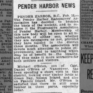 Pender Harbor Ratepayers' Association
